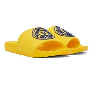 VERSACE JEANS COUTURE
Yellow Embossed Pool Slides